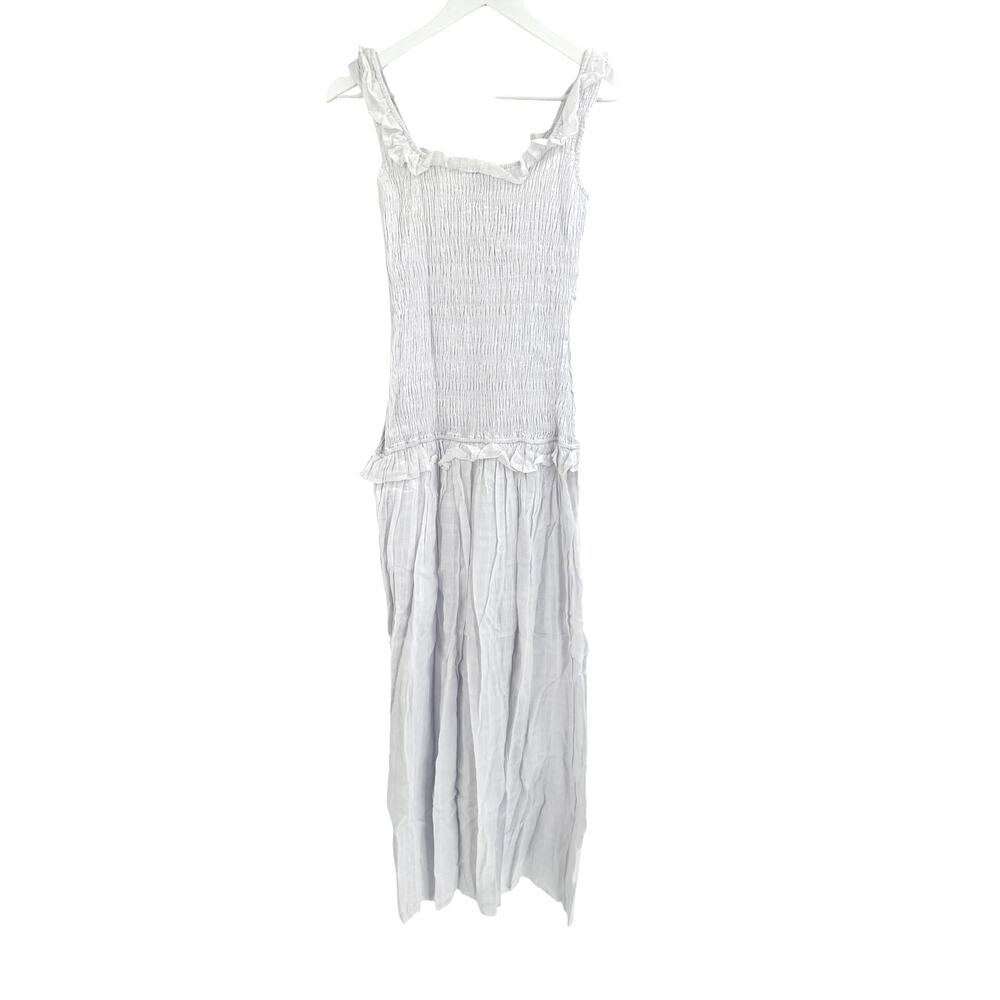 Peppermayo Women's White Westlyn Shirred Maxi Dress Size 2 - Picture 8 of 10